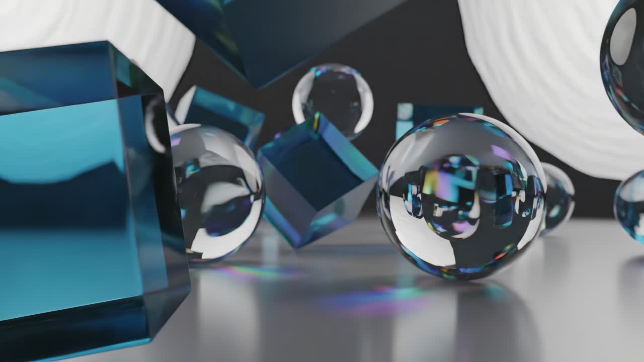 Abstract 3D Rendering with Cubes and Spheres