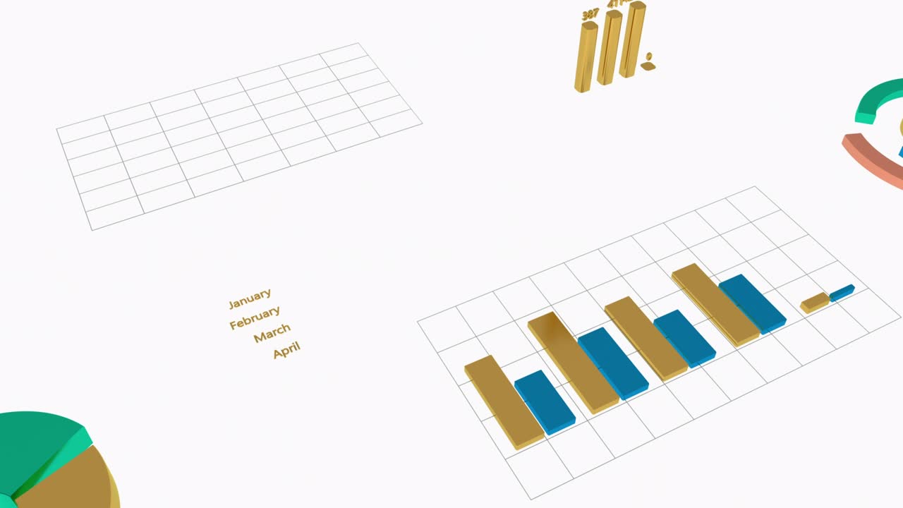 trabajar con análisis y gráficos. negocio abstracto del futuro.