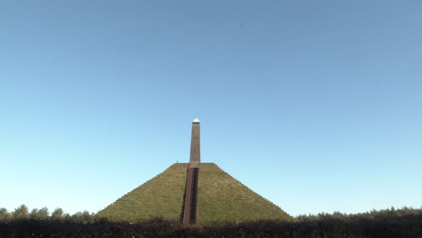 wide tilt of austerlitz pyramid with obelisk on top