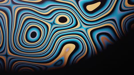 Blue-and-beige-color-wavy-psychedelic-abstract-optical-illusion-looping-background