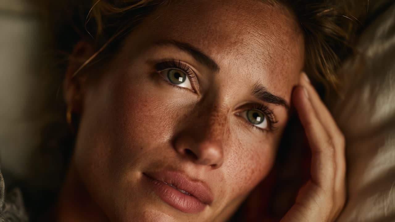 A Deep Emotional Reflection: Capturing the Subtle Nuances of Mood and Introspection in a Close-Up Portrait of a Pensive Individual