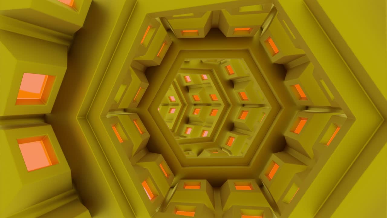 túnel hexagonal abstracto
