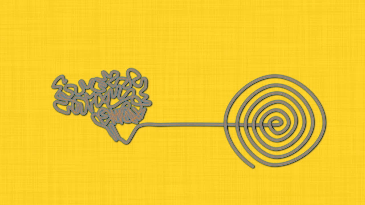 desenredamiento del cerebro a espiral 4k (bucle)