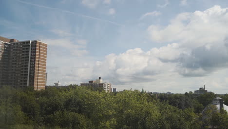 beautiful skyline view from a condo window