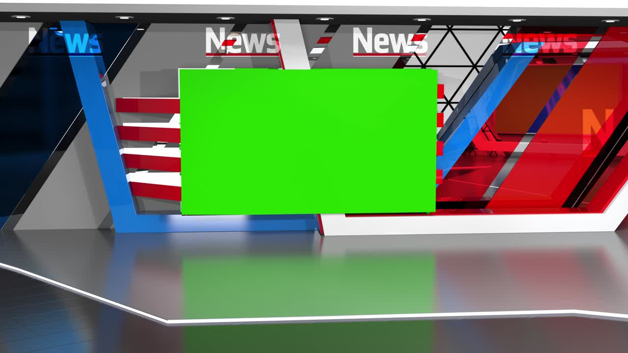 3d 가상 뉴스 스튜디오 배경 루프