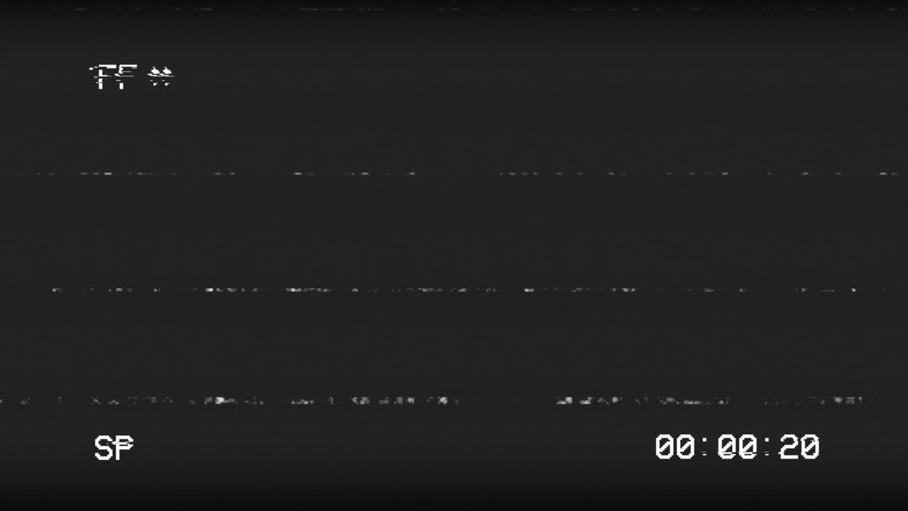 Retro VHS Fast Forward Playback with Static Noise