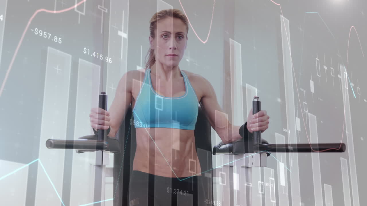 animación de las estadísticas sobre el ejercicio femenino en forma