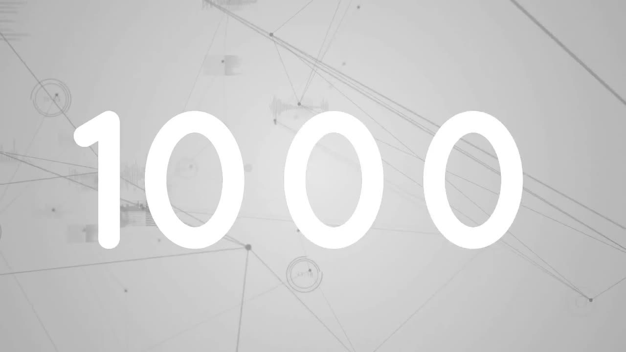 animación de números que cambian a través de la red de conexiones