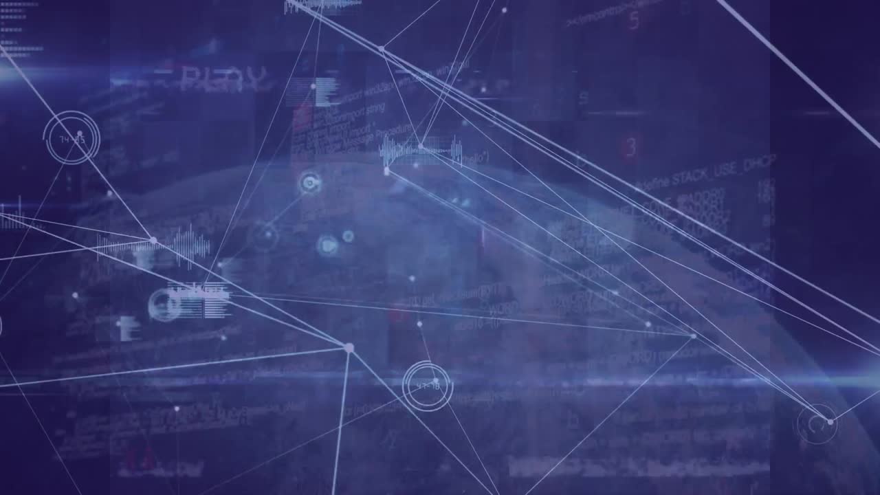 animación de la red de conexiones a través del procesamiento de datos