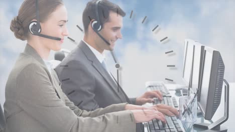 woman working in callcenter