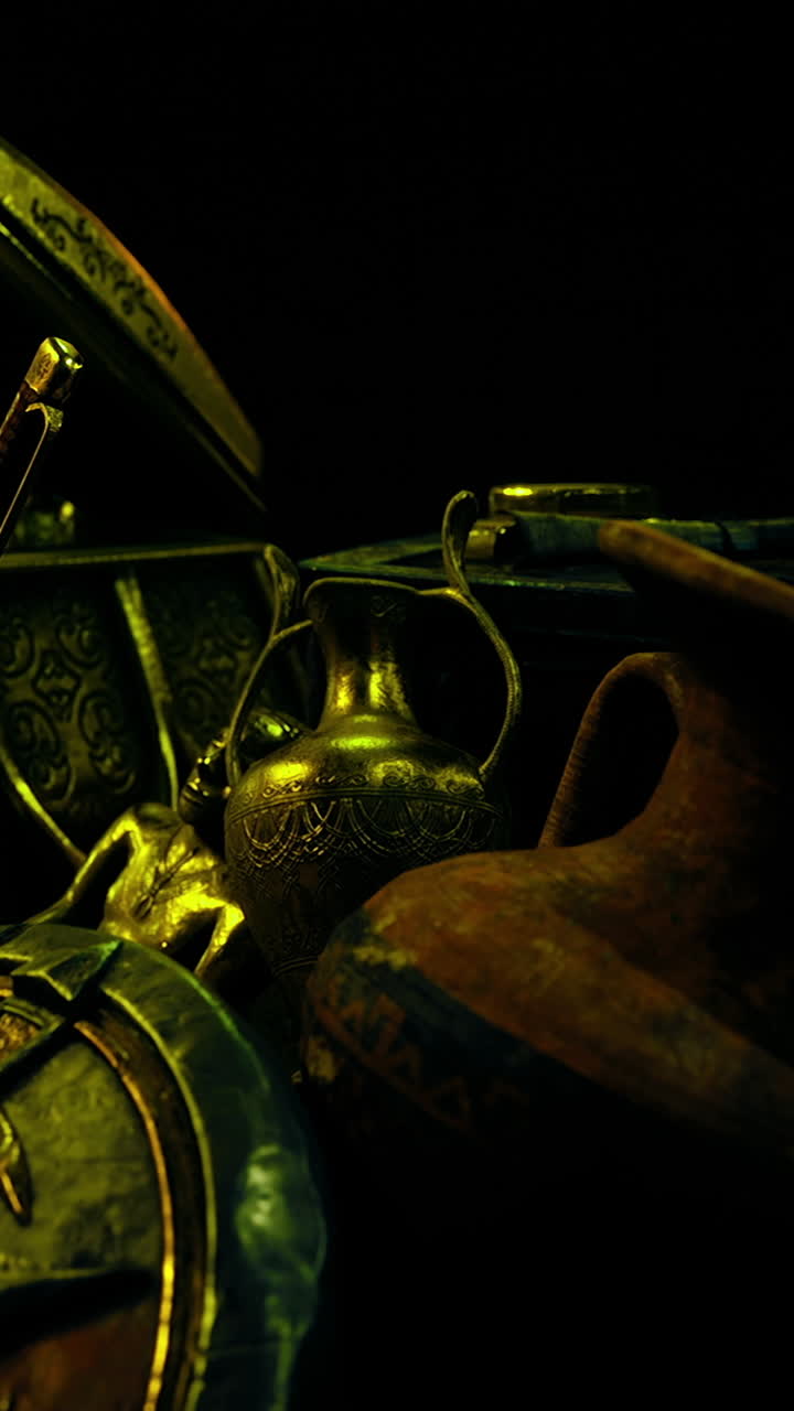 Dimly lit caverninside a shadowy cavern