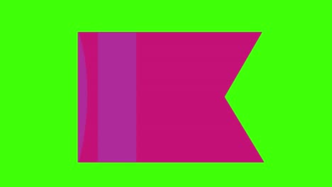 sticker icon of a pink blank sign on a green screen in 4k