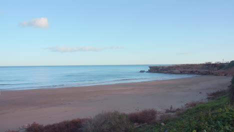 Beautiful-peaceful-beach-at-dawn.-Relaxing-tranquil-seascape