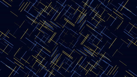 eye-catching blue and yellow grid pattern on black background