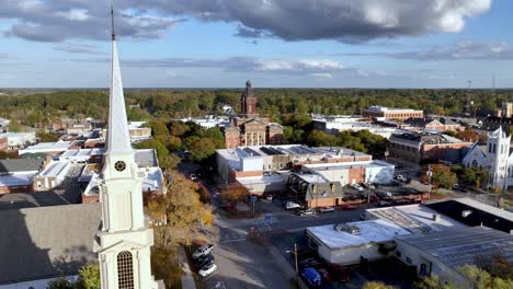 churches in newnan georgia aerial push in small town america