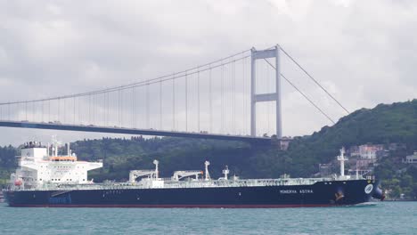 ship passing through the strait.