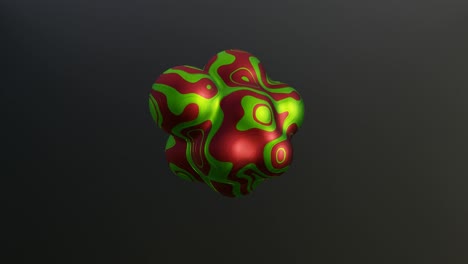 metaball 3d footage. deformazione organica rendering blob animazione realistica. forma fluida dissolvendo isolata su sfondo colorato. molecola liquida disintegrandosi video 4k