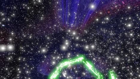 hermoso túnel espacial de agujero de gusano bucle infinito