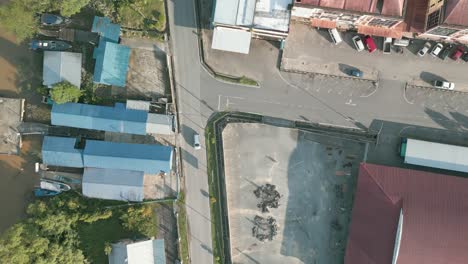 ariel vista de la ciudad de serike sarawak, borneo