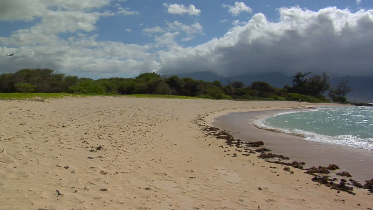 las olas llegan a una playa de arena blanca en hawaii 2