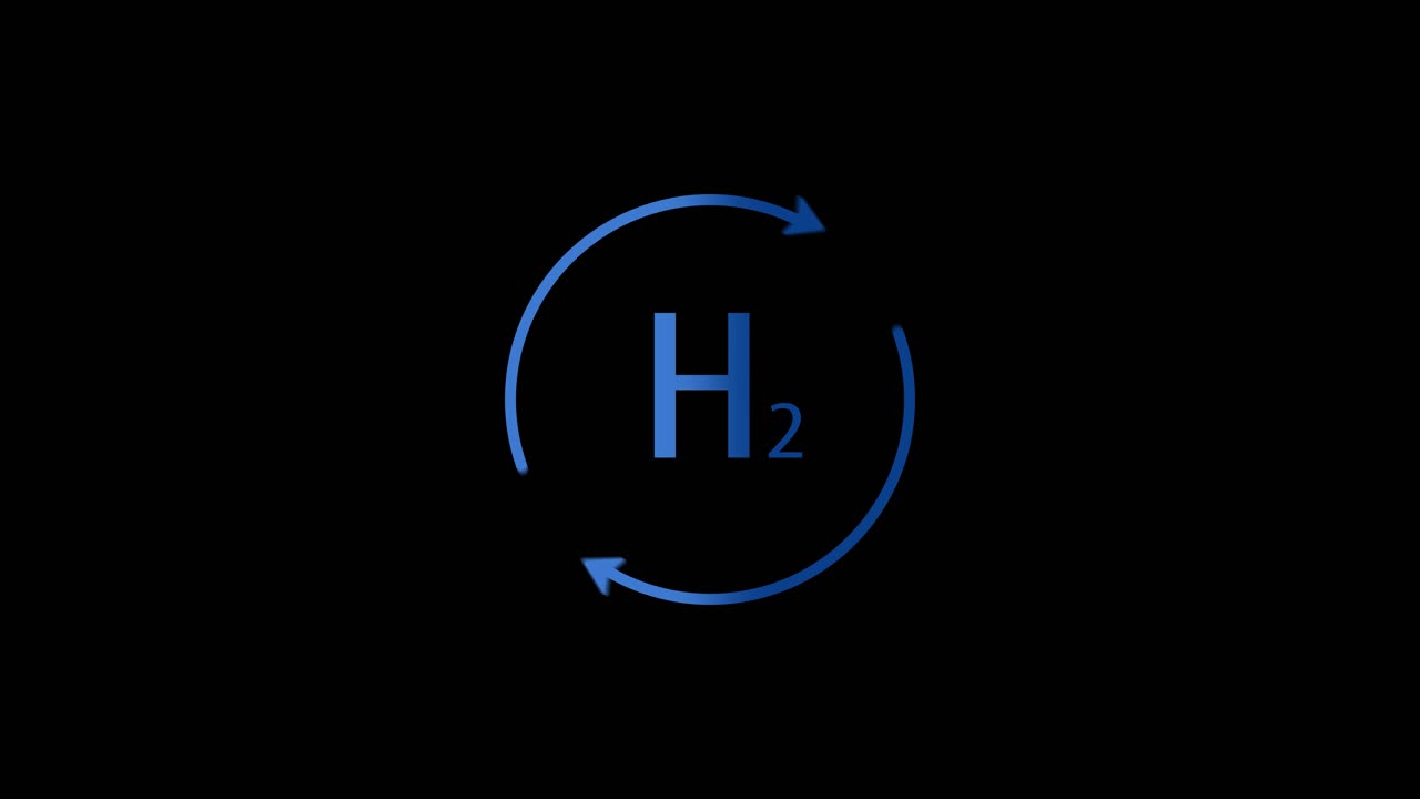 H2 molecular hydrogen chemical compound concept, hydrogen fusion atoms combined
