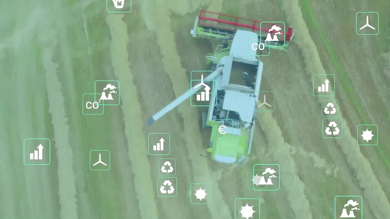 필드 위의 디지털 아이콘의 애니메이션