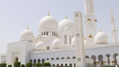 uae sun light summer time main middle east mosque front entrance 4k