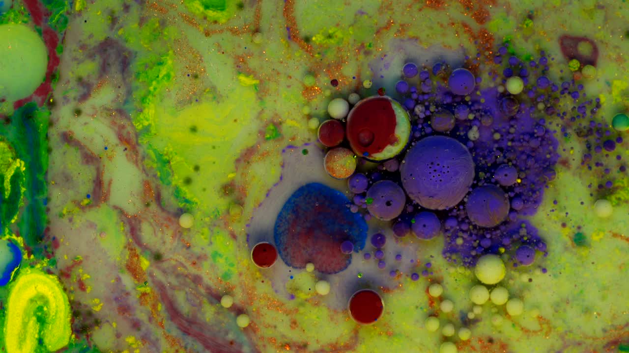 4k fondo de burbujas de aceite líquido abstracto