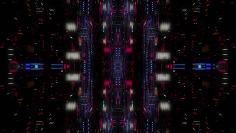 unidad de procesamiento central futurista voladora. renderizado en 3d