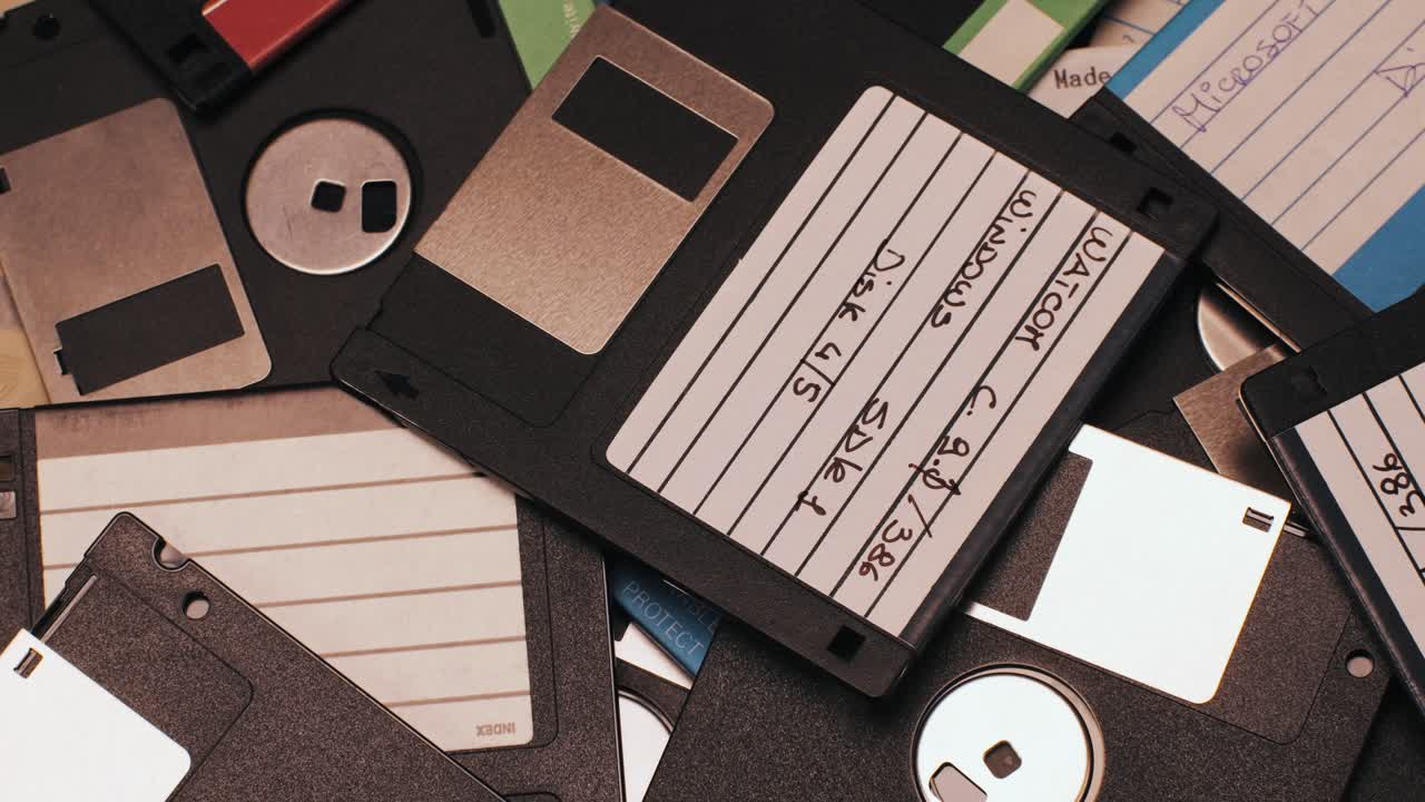 A Pile of Floppy Disks