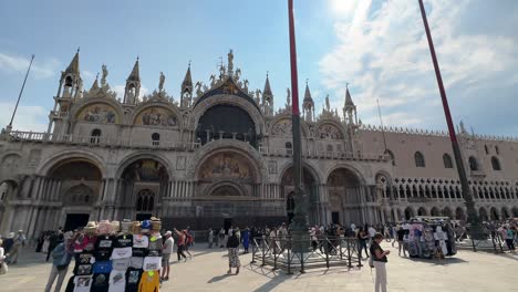the patriarchal cathedral basilica of saint mark or st mark's basilica and museum in venice, italy