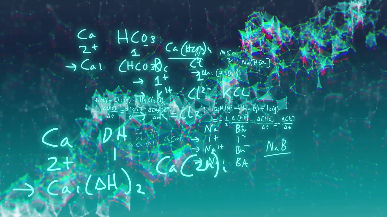 dna 가닥의 애니메이션과 검은색 배경의 과학 데이터 처리