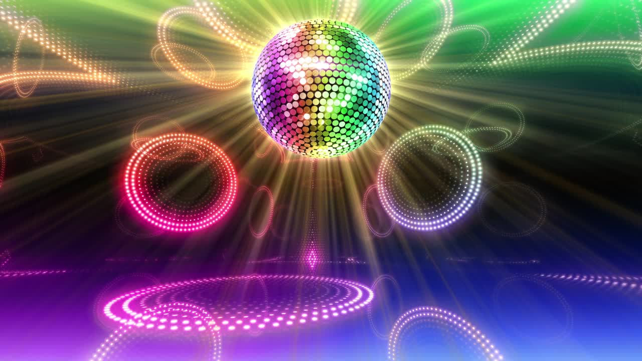 sfera speculare discoteca luci club danza festa sfondo luccicante