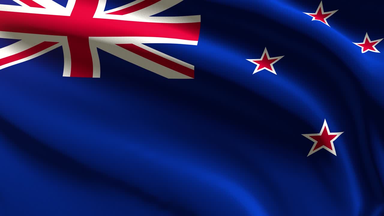 New Zealand festive flag - loop animation