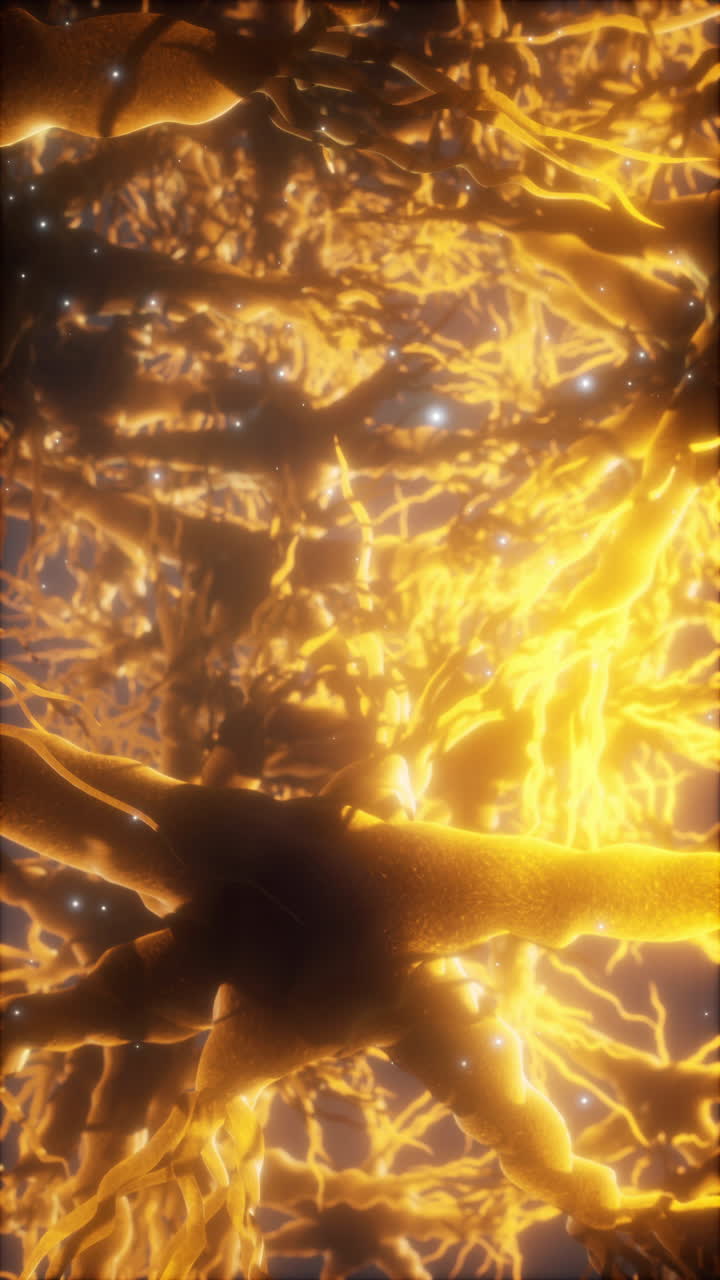 3D Rendering of a Glowing Neuron