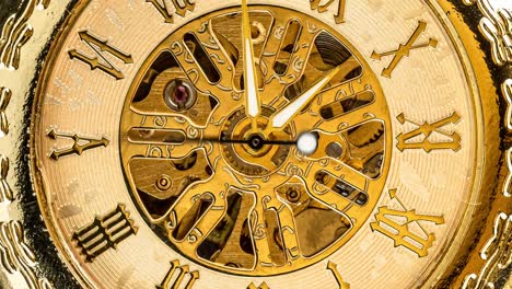 spiral clock track of time. antique clock dial close-up. vintage pocket watch.