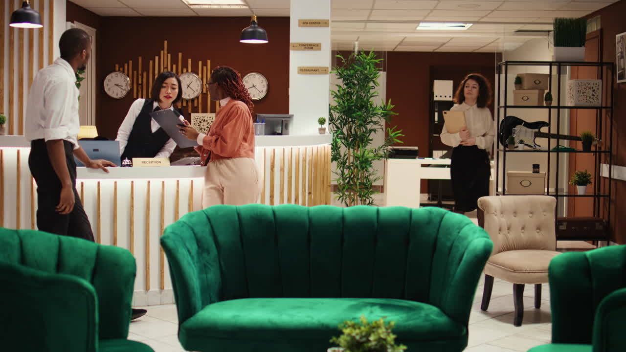 Tourists filling in personal information