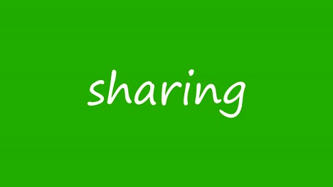 sharing  - writing with marker on green screen