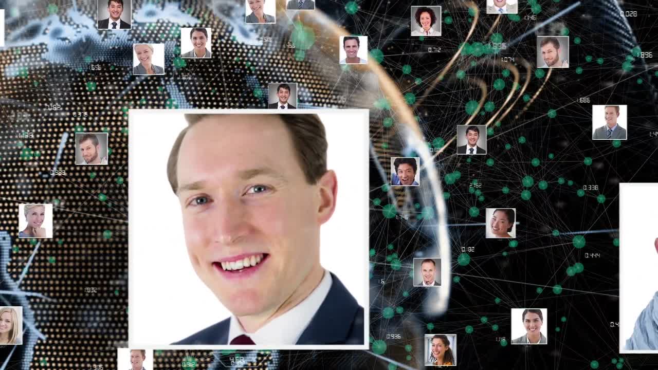 анимация икон людей по всему миру и икон средств массовой информации