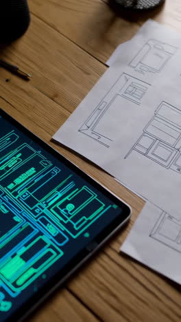 tablet displaying ui design mockups