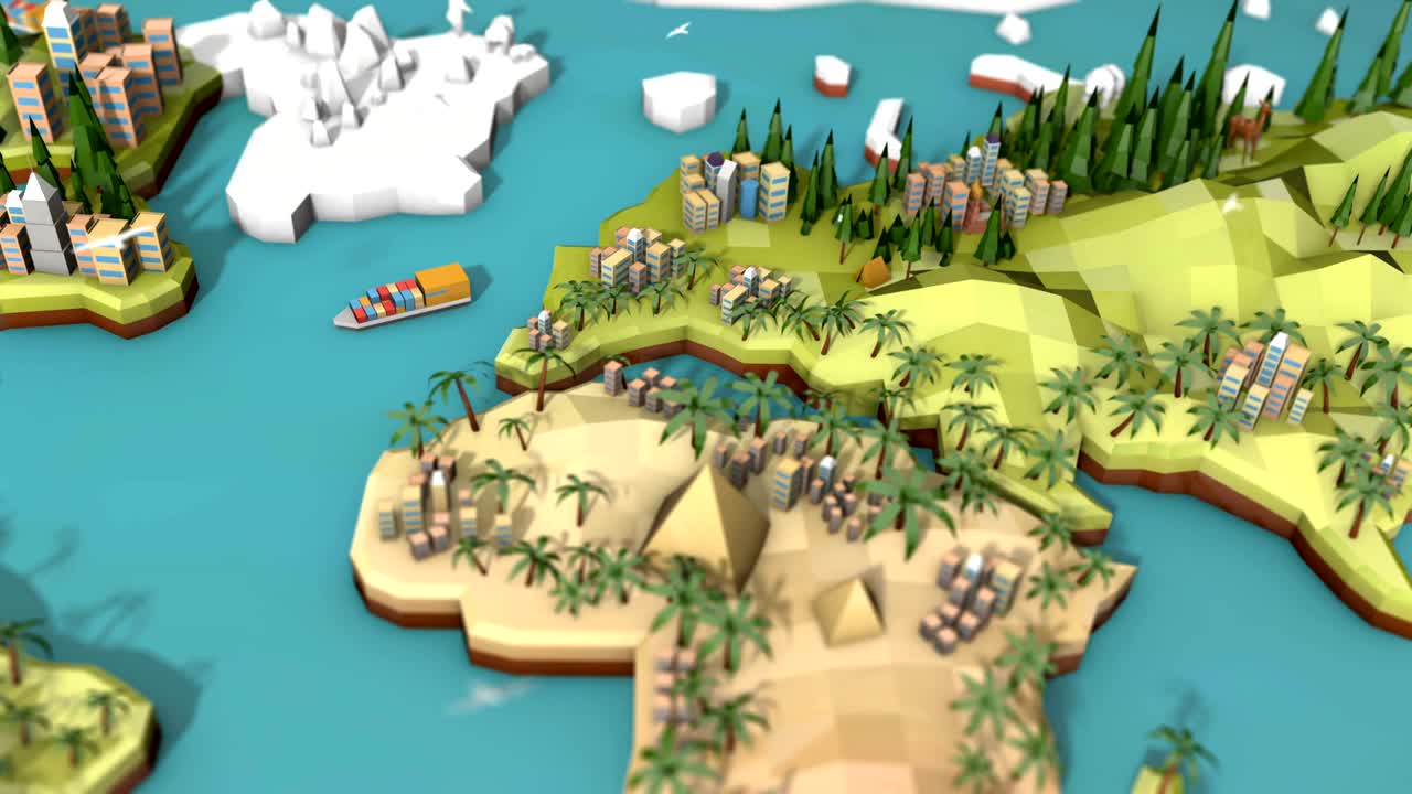 Low Poly Earth - Europe