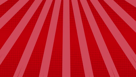 stripes rotating and dots moving against pink background