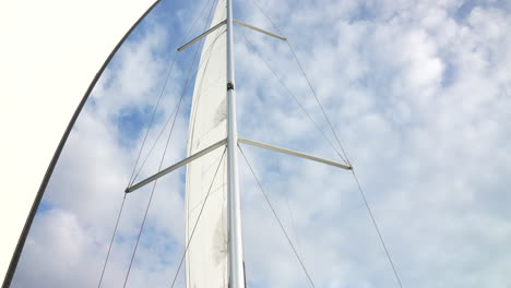 view from a sailing boat in the san francisco bay near the redwood city marina at sunset