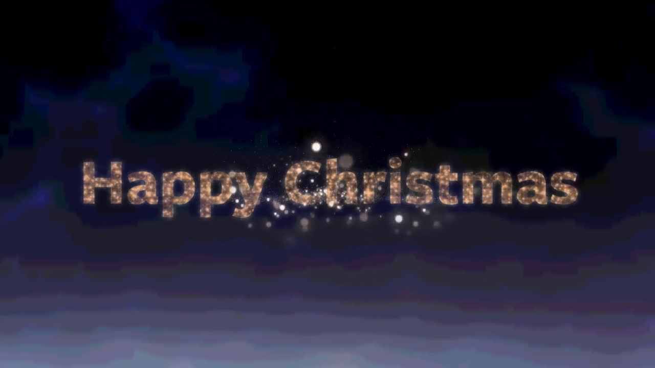 파란색 배경 에 폭발 하는 불꽃놀이 에 대한 금색 새해 축하 문자