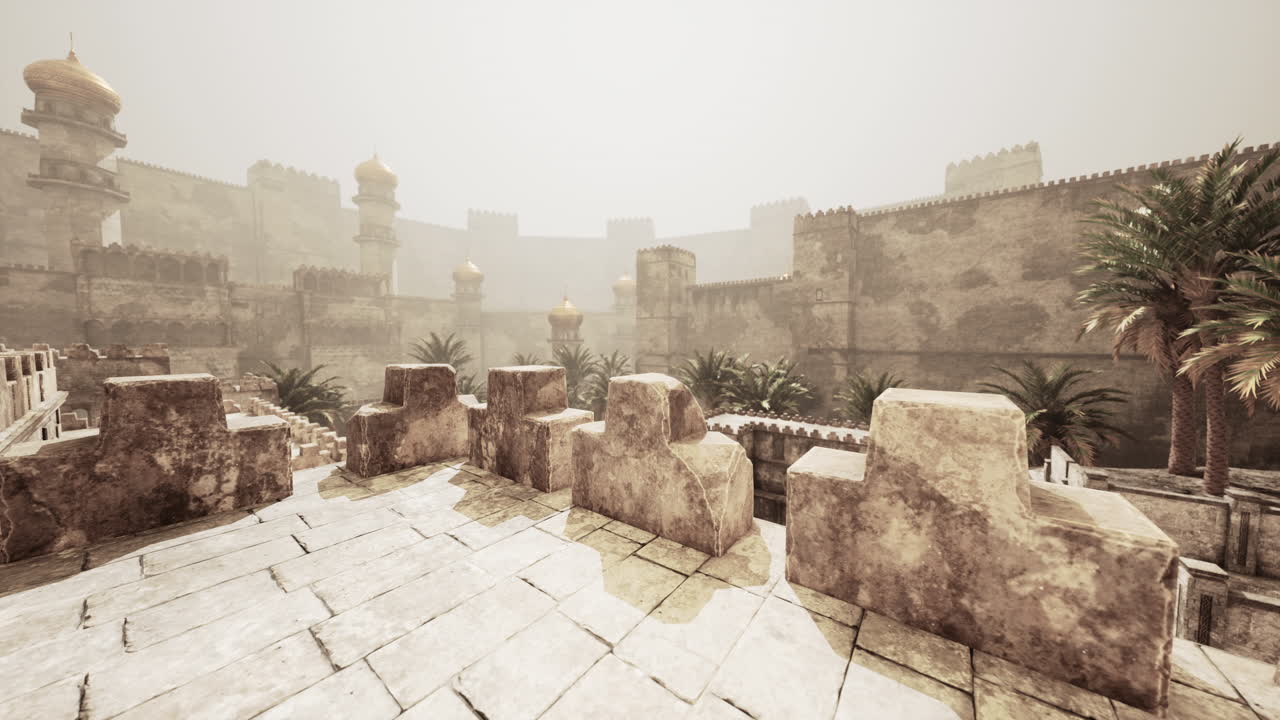 explorando una antigua ciudad con majestuosas torres e historia