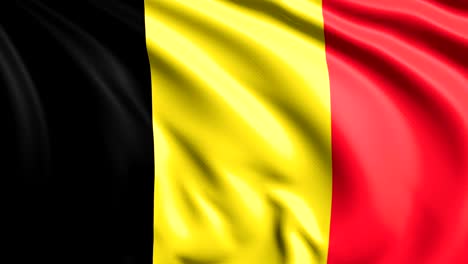 flag of belgium with fabric structure in the wind (loopable)