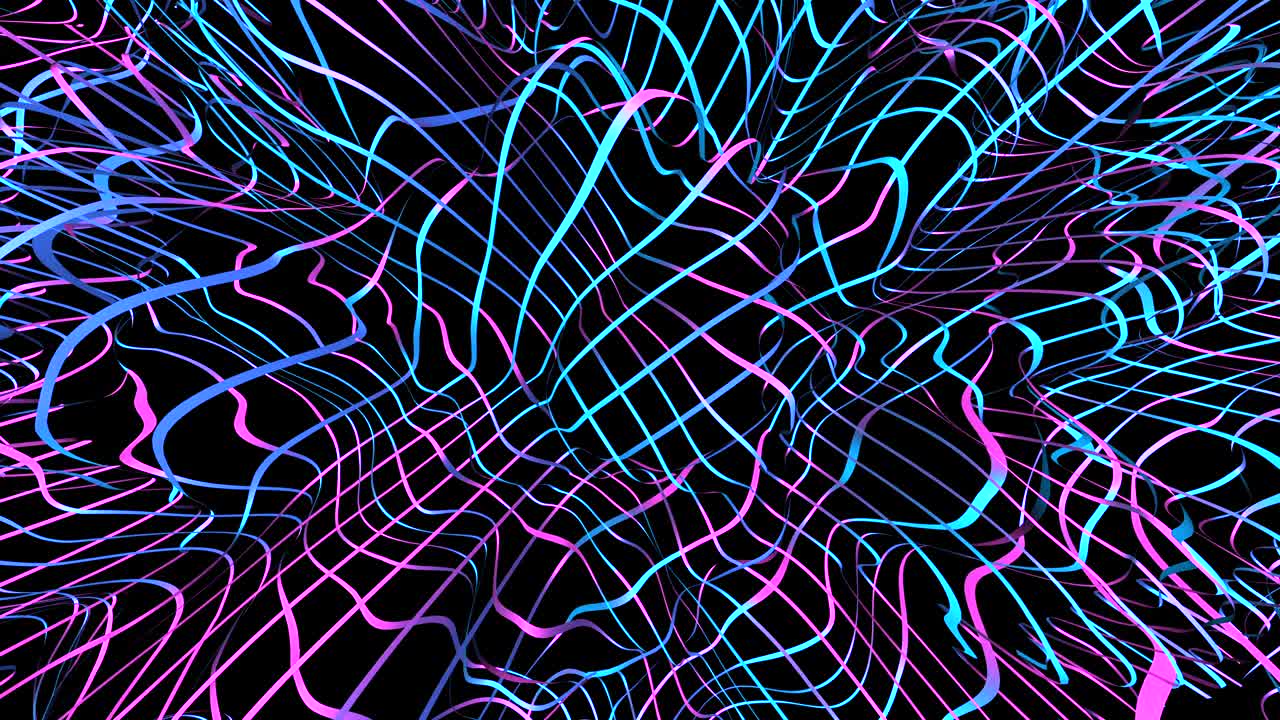 Neon background with fluorescent liquid colors. Ultraviolet abstract blue, purple, pink color. Loop animation with alpha chanel 4k