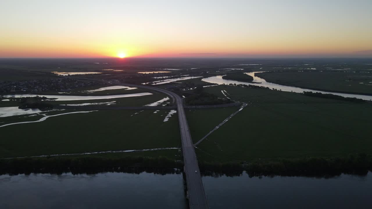 강 과 풍경 의 공중 사진