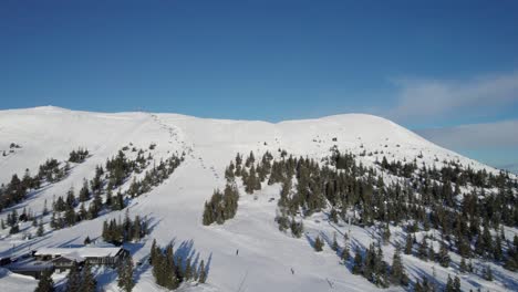 Beautiful-Aerial-View-of-Trysil-in-Norway,-Scandinavia---Truck-Shot