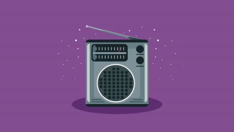 illustrazione radio retro vintage